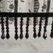 Black beads fringe trimmings/5 cm - 2inches height luxury beaded fringe trims