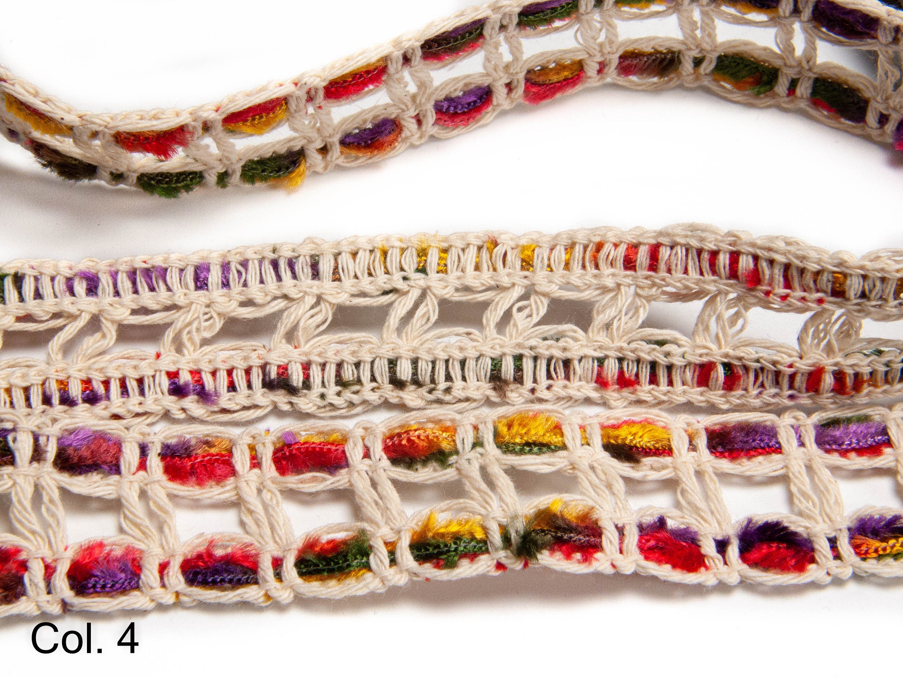 Ruban Dentelle Tressée 2m X 1.2cm - Bordure Décorative En Polyester - Pour Couture, Déco, Bricolage, Cadeaux