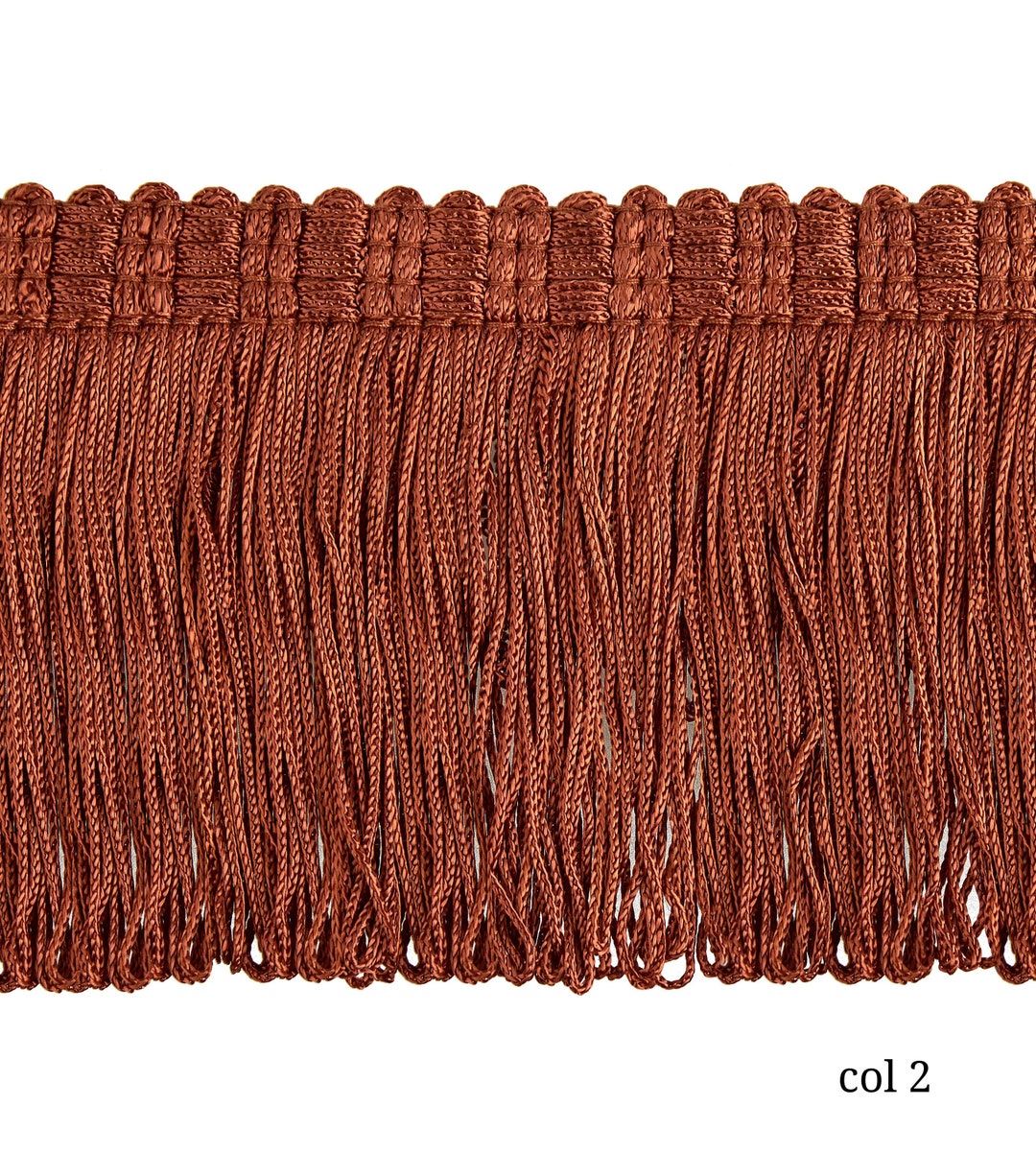 Brown Double Weld Fringe Trim|10 Cm - 4 Inch Width Brown Chainette ...
