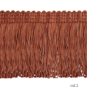 Brown Double Weld Fringe Trim|10 cm - 4 inch  width brown chainette trimmings