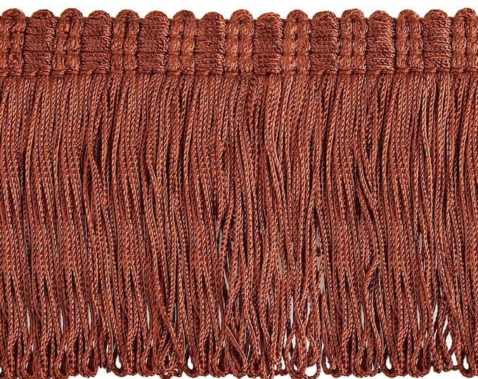 Brown Double Weld Fringe Trim|10 cm - 4 inch  width brown chainette trimmings