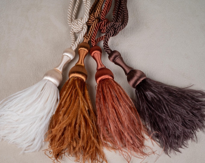 Feather Tieback Holdback for Curtains and Drapes/4 colors Tie-back Hold-back
