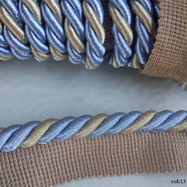 Micro Rope Trim Premium Rayon Cord Trim 8mm – Upholstery Rope Trim, Decorative Piping ...