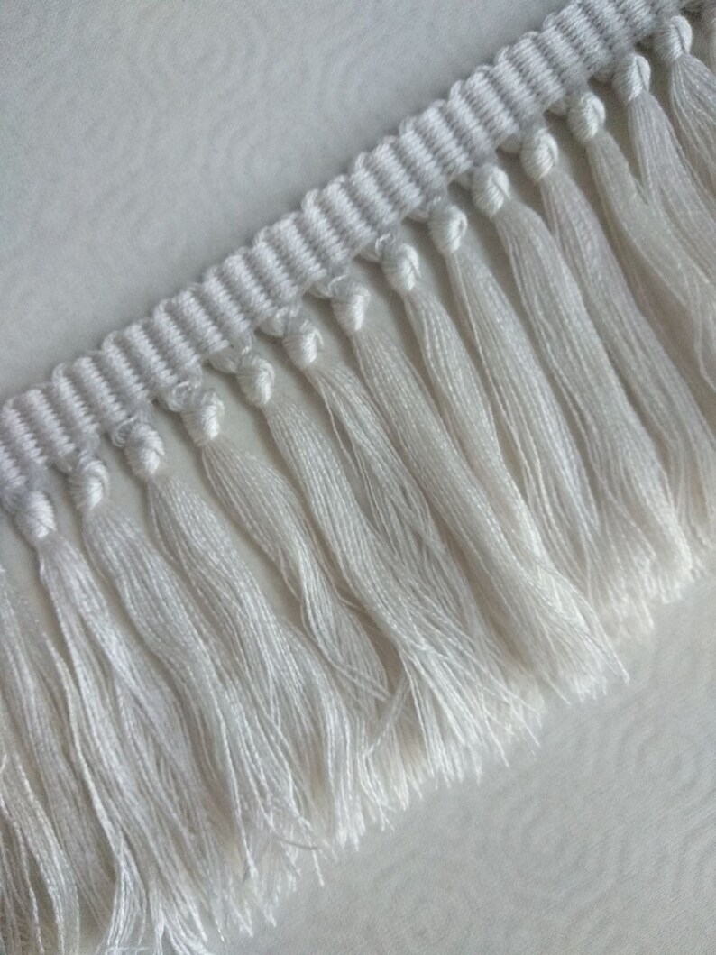 Ivory Knotted Fringe Trim/11cm 4.35 Inches Height Etsy