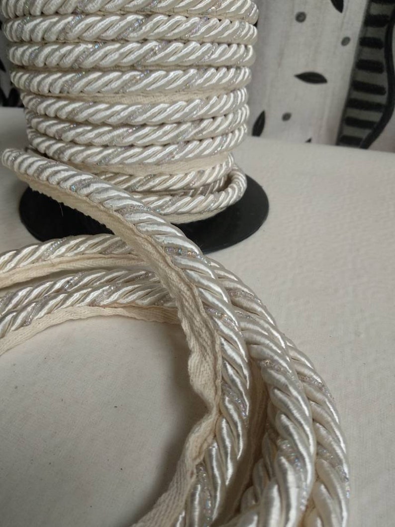 Thick beaded Flanged Piping cord 10mm Flanged Piping Cord Rope | Etsy