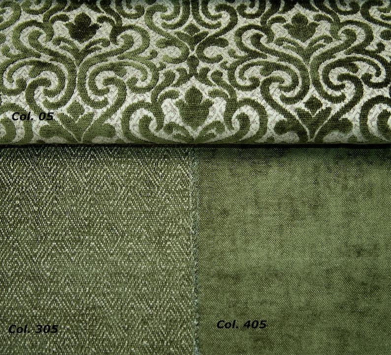 Tessuto da tappezzeria in ciniglia classico verde velluto/Tessuto da rivestimento in ciniglia di larghezza 140 cm 55 pollici immagine 5