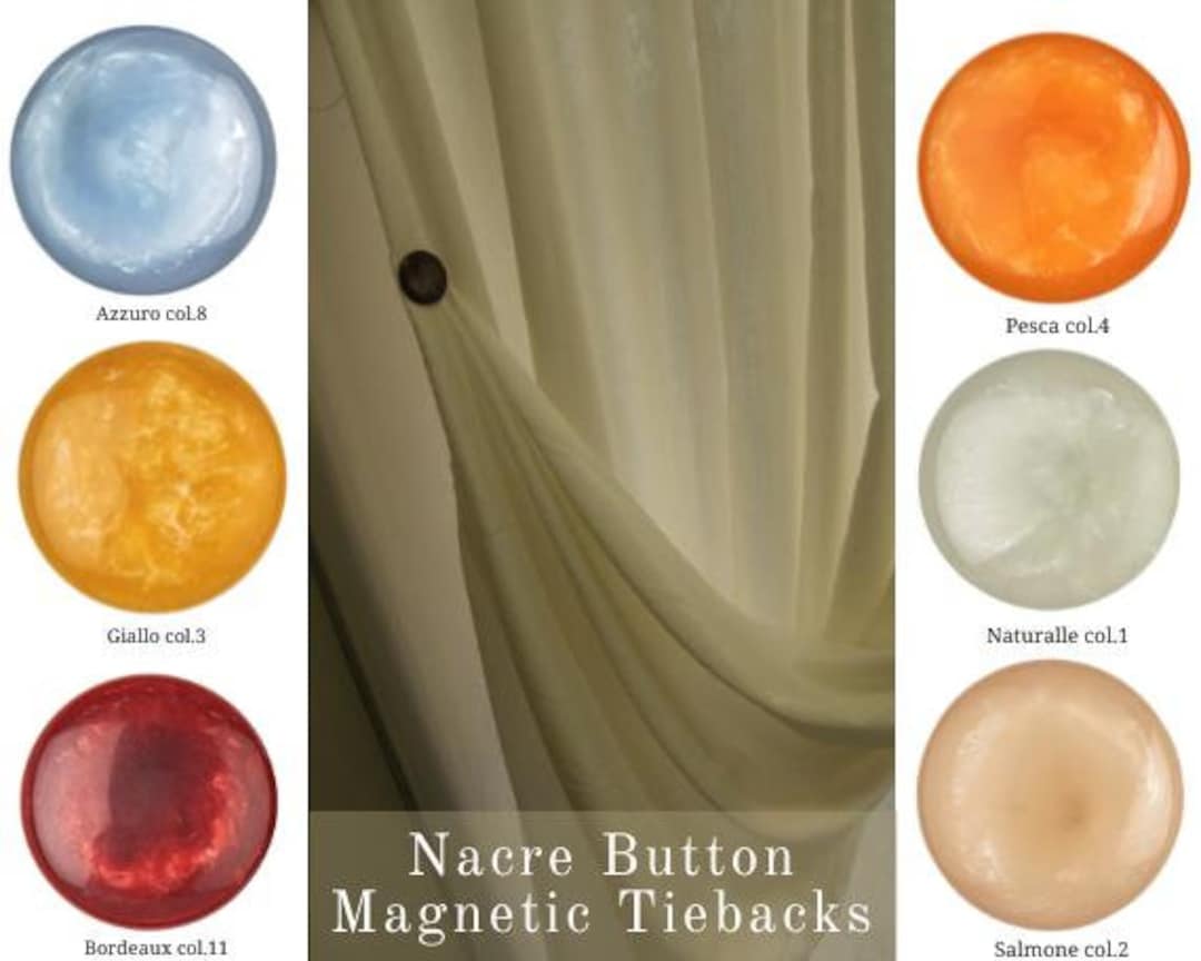 6 Colors Nacre Button Curtains Tiebacks Curtains Holdbacks Without Wire Etsy