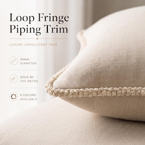 Luxe lusfranje bies 10 mm | Decoratieve bekleding bies | Afwerking voor kussens, banken en gordijnen | Per meter verkocht