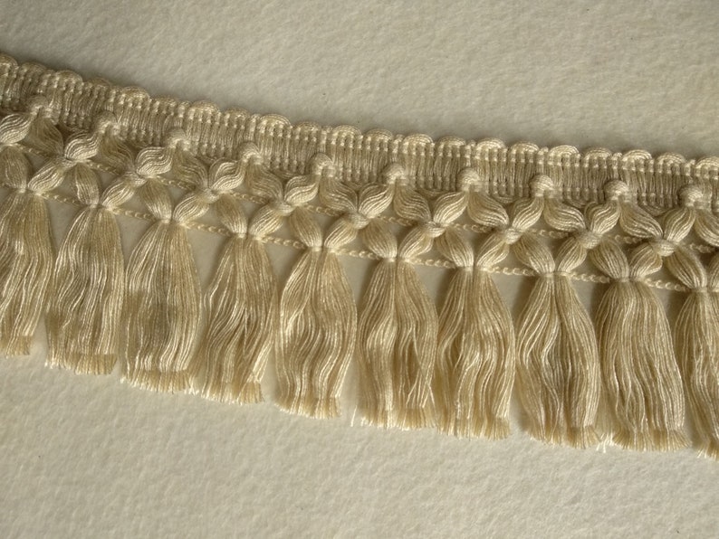 Light Beige Tassel Fringe Trim 8 Cm 3.15 Inches Trims Etsy