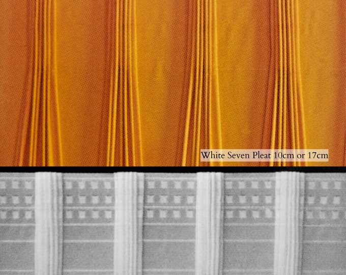 White 7 Pleated Curtain Tape| 10cm & width multi slot back |7 Pleated Curtain Tape, Sewing Craft Product, Shirring Curtain Header Tape