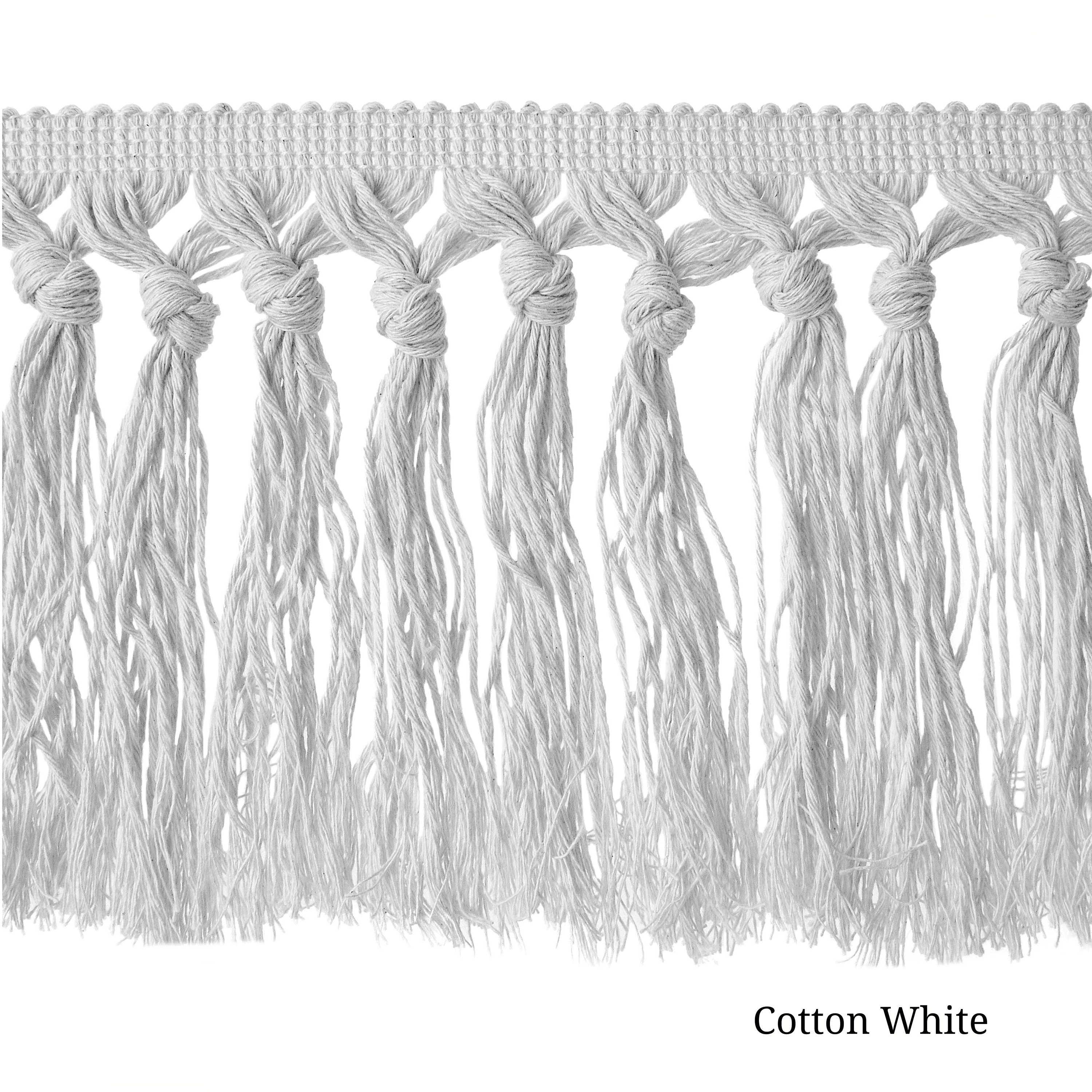 træt Rejse tiltale dybt White Knotted 100% Cotton Tassel Fringe 14 Cm 5.52 Inches - Etsy
