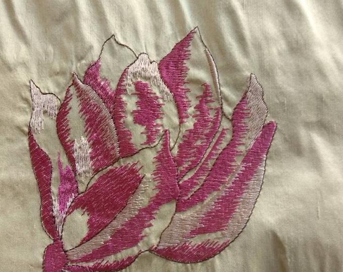 100% Silk Taffeta Curtains Embroidered Fabric| Height 140cm -55 inches