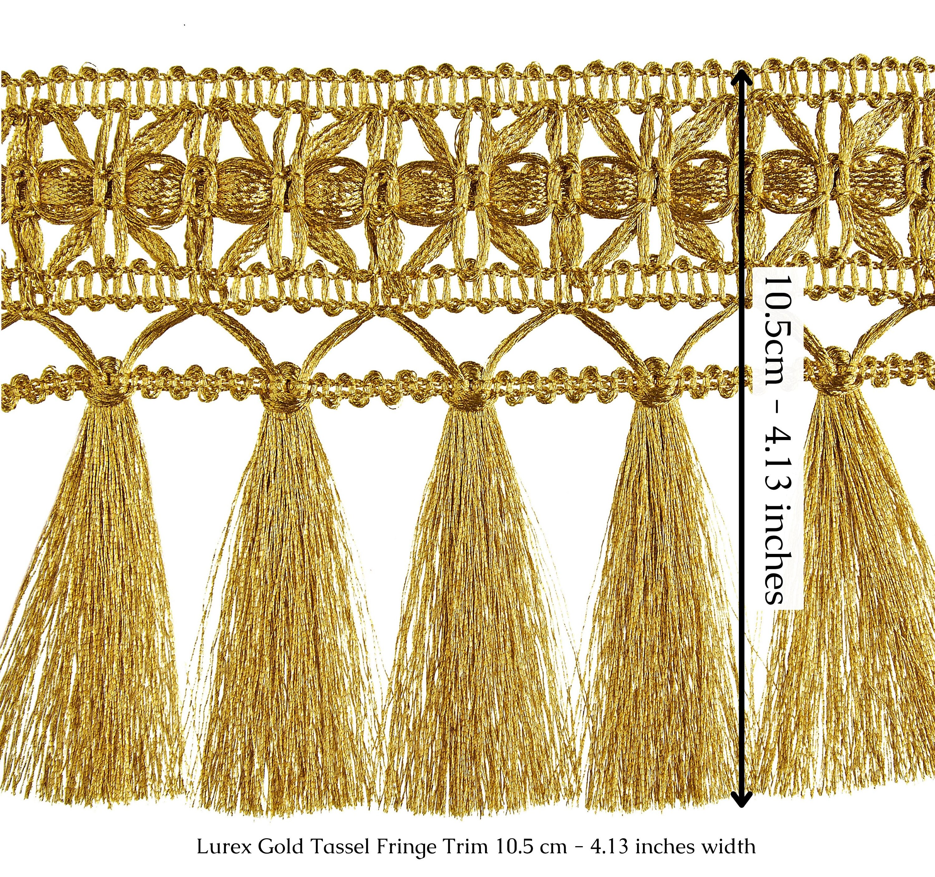 Metallic Gold Tassel Fringe