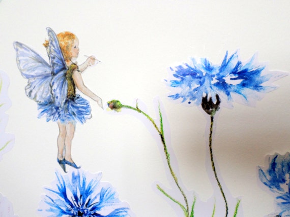 fairy wall stickers flower fairy wall decals girly wall | etsy