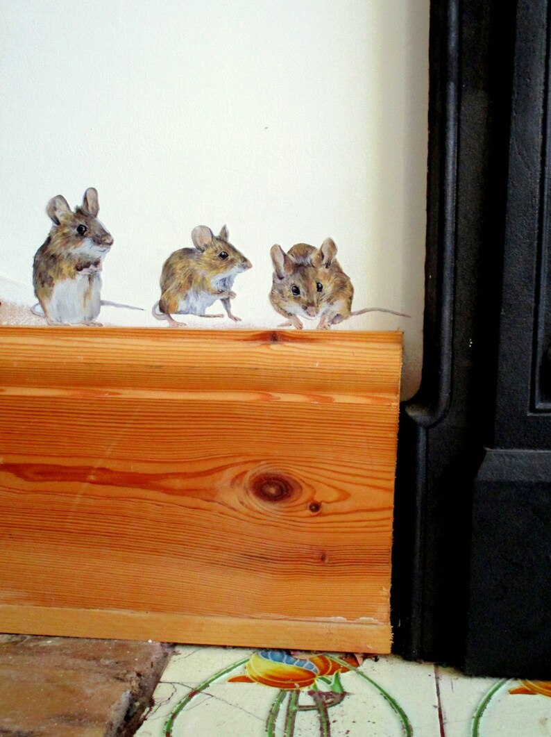 Wall Sticker Mice Mouse Home Decor House Mice Decals Mouse Etsy
