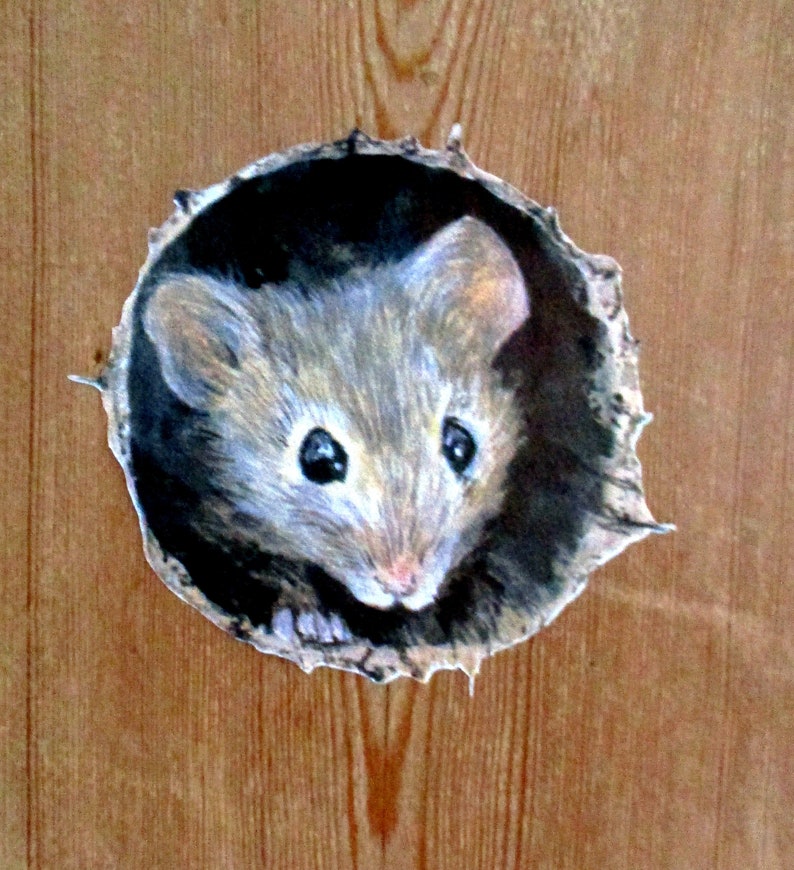 Autocollant de mur de trou de souris trou de souris décalque Etsy