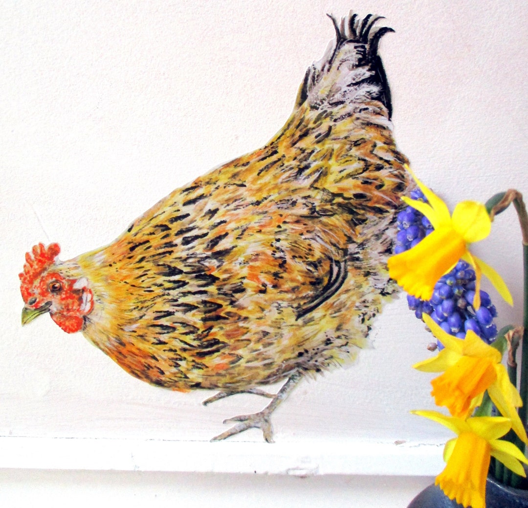 Chicken Wall Sticker Hen Decal Farmhouse Decor Chicken - Etsy