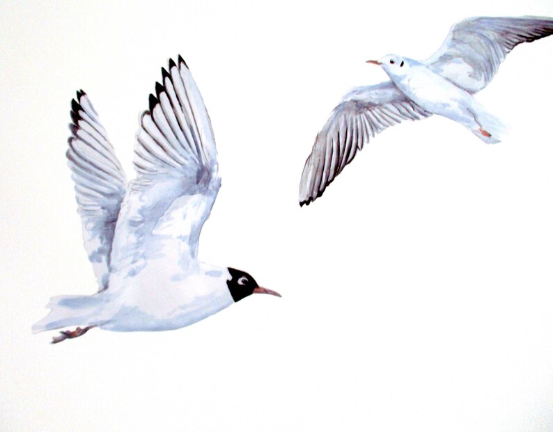 Sea Bird Wall Decals Gull Wall Stickers Bathroom Decor Etsy UK