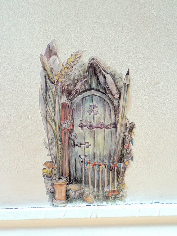 Whimsical Fairy Door Fairy Bedroom Decor Fairy Wall Sticker Etsy