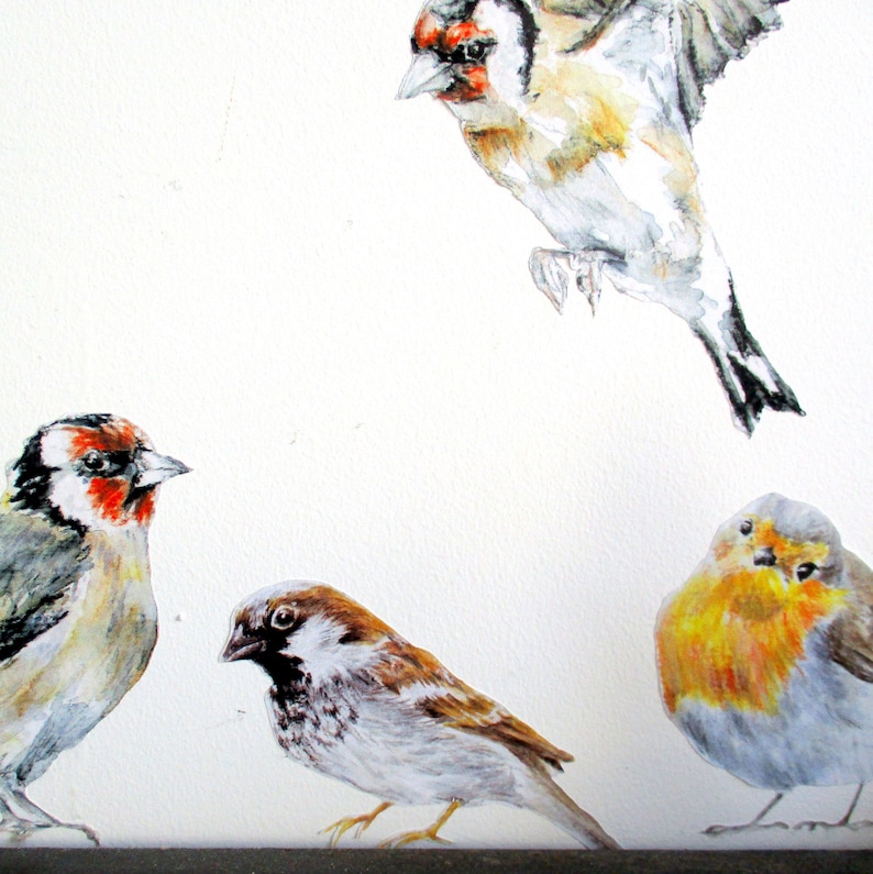 Sparrow wall sticker sparrow wall art sparrow bird decal ...