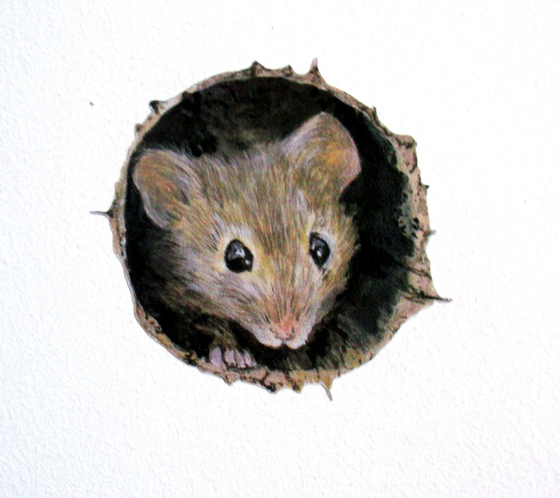 Autocollant de mur de trou de souris trou de souris décalque Etsy
