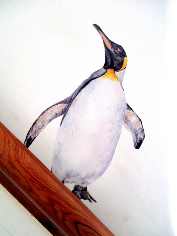 penguin wall decal penguin lover gift penguin wall sticker | etsy