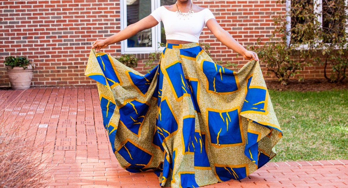 Full Circle Ankara Maxi Skirt Etsy