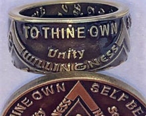 Sunlight of the Spirit of God (Recovery World Original) Handcrafted into a Dark Bronze Recovery Ring