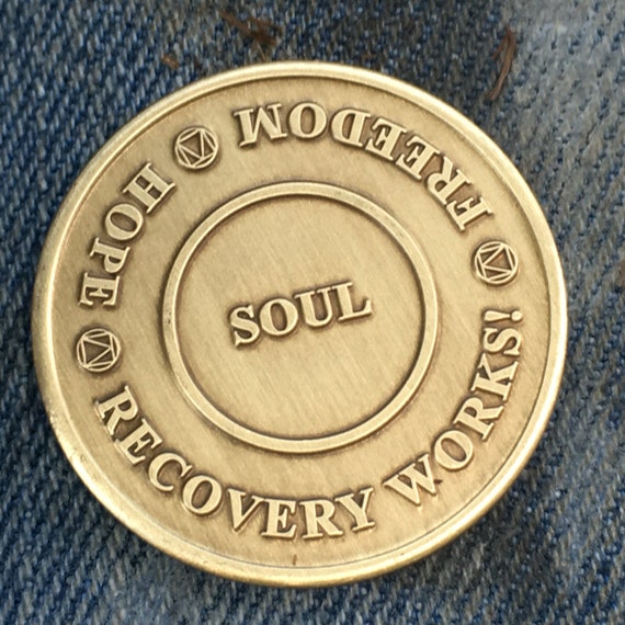 Recovery Works! Custom, Sobriety Medallion