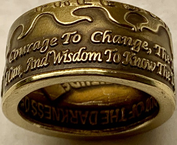 Serenity Prayer Sunlight of the Spirit of God Recovery Ring