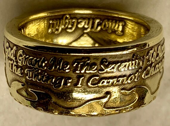Serenity Prayer Sunlight of the Spirit of God Recovery Ring