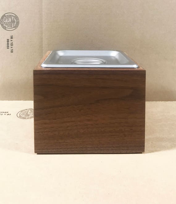 Noaway Countertop Compost Bin In Walnut Etsy