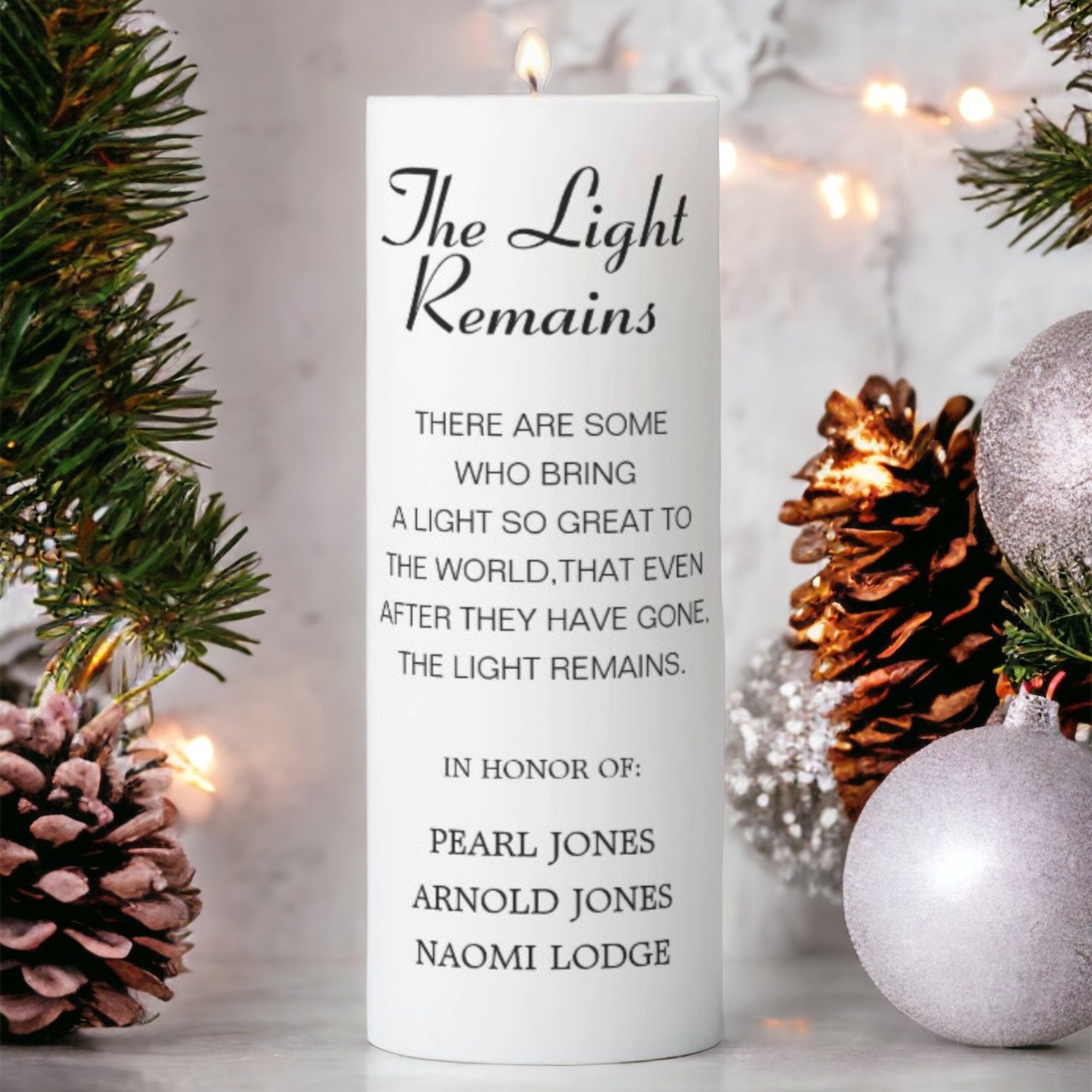 In Loving Memory Candle, Wedding Memorial, Bereavement Gift, Condolence