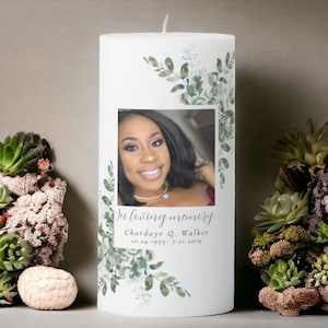 In Loving Memory Keepsake Photo Candle