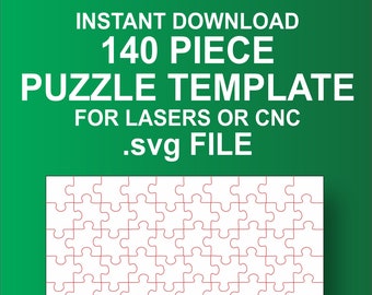 140-Piece Puzzle Template | Instant Download | DIY Puzzle Creation