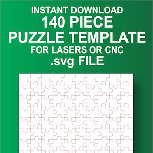 140-Piece Puzzle Template | Instant Download | DIY Puzzle Creation