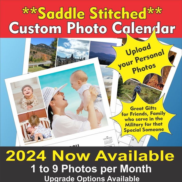 2024 Wall Calendar With Photos Template Etsy