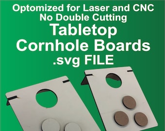 Tabletop Cornhole Template - For Laser or CNC - instant download .cvg file