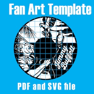 Arte de fan de Jimmy Buffett: plantilla recortable de disco de vinilo