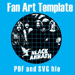 Black Sabbath - Ozzy -  Fan Art -  Vinyl Record Cutout Template