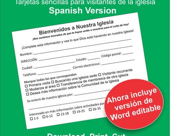 Church Visitor Cards: Printable Welcome Handout (PDF & Word)