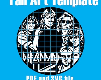 Def Leppard Vinyl Record SVG Template: Laser Cut/Cricut DIY File (Digital Download)