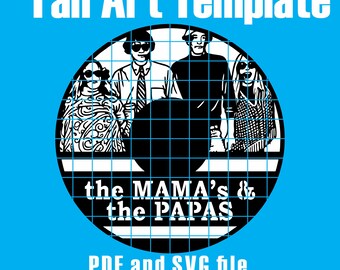 Mamas and Papas Vinyl Record SVG: Retro Music DIY Craft File (Digital Download)