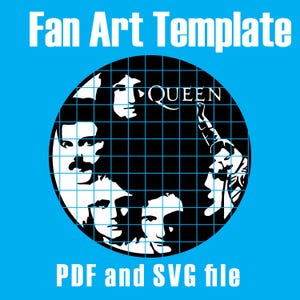 Queen Fan Art - Vinyl Cutout Template