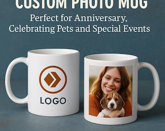 Custom Photo Coffee Mug – Personalized Anniversary Gift, USA Made