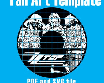 ZZ Top Vinyl Record SVG: Laser Cut/Cricut Template (Digital Download)