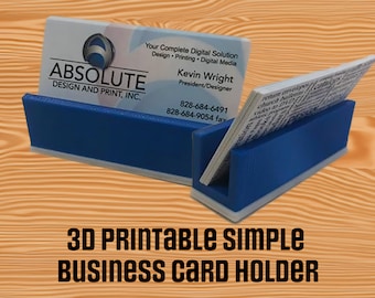 3D-afdrukbare houder voor eenvoudige visitekaartjes - STL-bestand - Makerbot