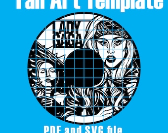 Lady Gaga Vinyl Record SVG Template: Laser Cut, Cricut Ready (Digital Download)