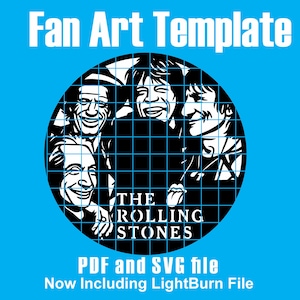 Rolling Stones - SVG - Modelo de Laser para Projeto DIY