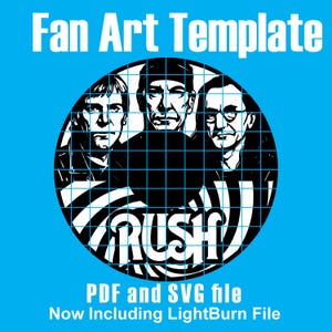 Rush Vinyl Record Style SVG File: Rock Band Laser Cut Design (Digital Download